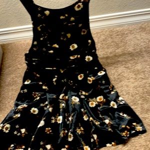 Overall velvet dress